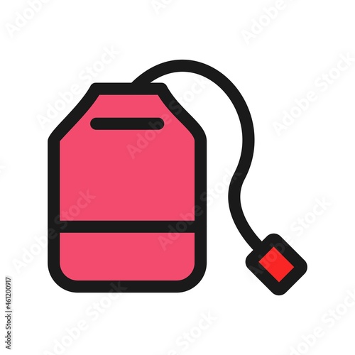 Tea Bag Line Filled Vector Icon Design