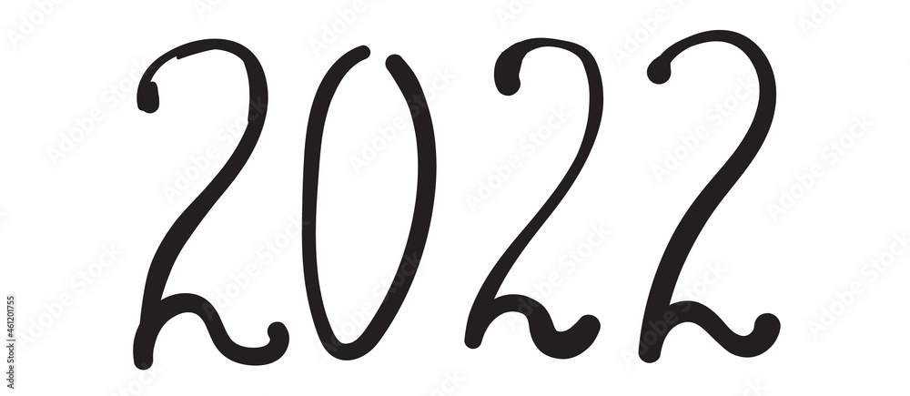 2022 Hand Drawn Vector Numbers, Sketch Calendar Design 2022 Hand Drawn Vector Numbers, Sketch Calendar Design