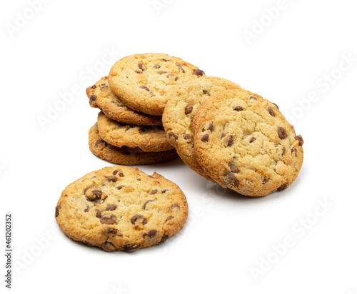 Simple Cookie Isolated, Oatmeal Sugar Bitten Cookies © artemstepanov