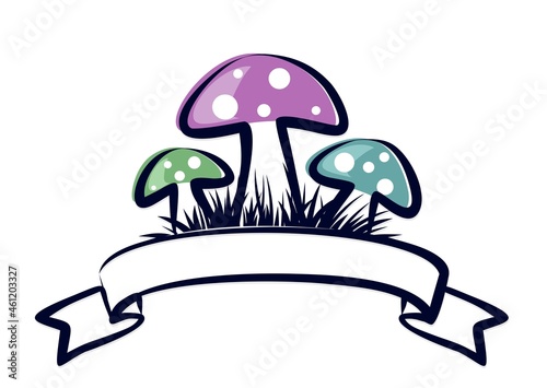 The Color Mushrooms symbol with grass.