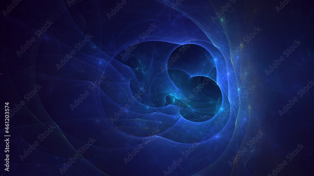 3D rendering abstract blue fractal light background 3D rendering abstract blue fractal light background