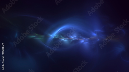 3D rendering abstract blue fractal light background
