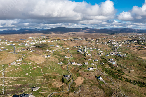 Aerial view of Gweedore - County Donegal, Ireland photo