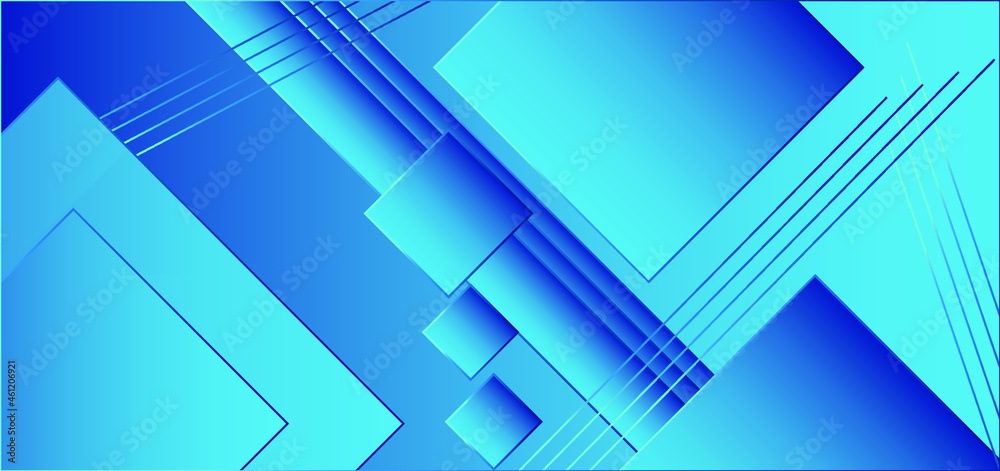 Abstract Blue Background With Lines