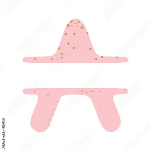 letter a pink glamorous name monogram, name initial clip art