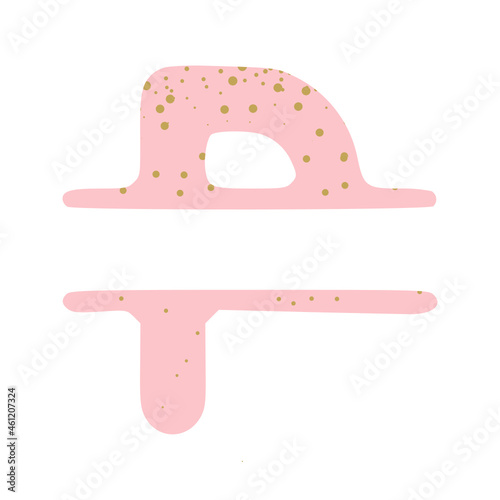 letter p pink glamorous name monogram, name initial clip art