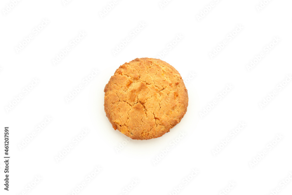 Tasty pumpkin cookie isolated on white background Tasty pumpkin cookie isolated on white background