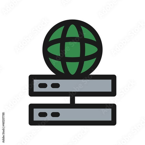  Servers Line Filled Vector Icon Design