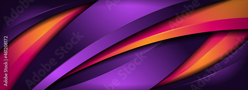 Modern Realistic Orange and Purple with Abstract Various Dynamic Shape Background Design. Modern 3d Design Illustration. Usable for Background, Wallpaper, Banner, Poster, Brochure, Card, Presentation.