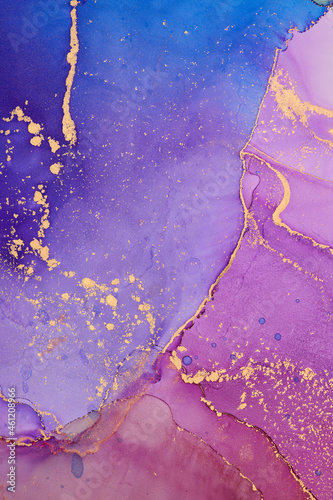 Fluid Art . Abstract colorful background, wallpaper. Mixing acrylic paints. Modern art. Marble texture. Alcohol ink colors translucent