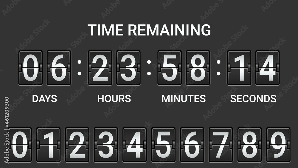 Premium Vector  Time remaining illustration with digital countdown clock  counter timer