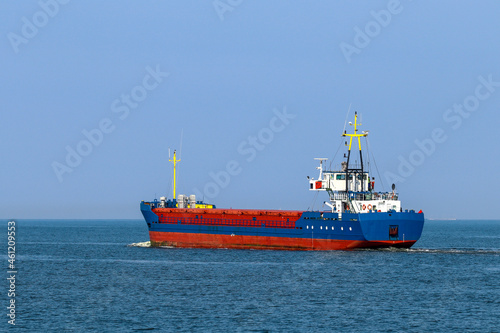 General Cargo Ship, in open sea, close up © Adriana