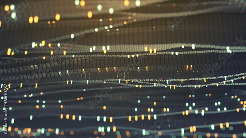 Dynamic matrix of glowing c...