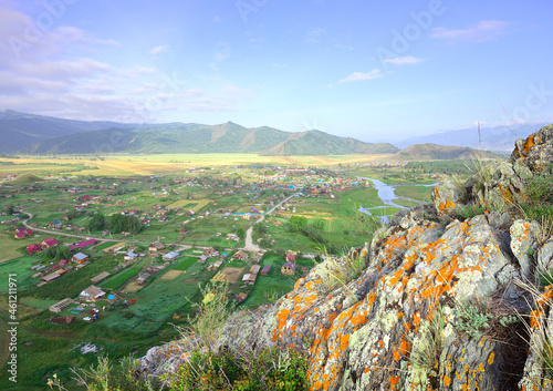 The village of Verkhny Uymon in the Altai Mountains