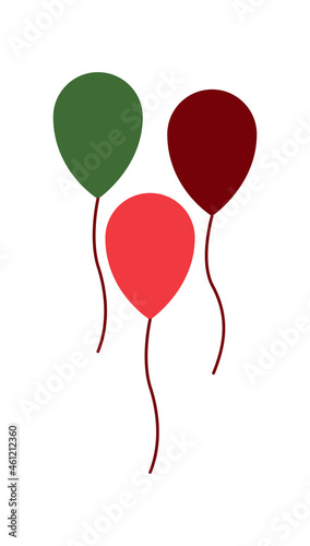 Vector ballons illustration. 10 eps colorful art. Balloons logo isolated on white background. Balloons icons for party.