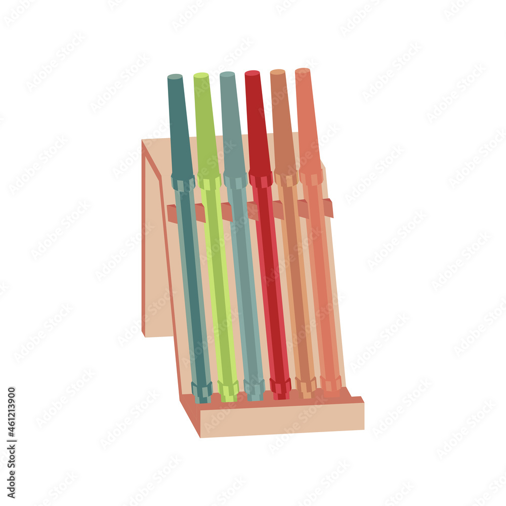 5-color ballpoint pen with a one-of-a-kind, minimalistic container featuring a vector illustration. 5-color ballpoint pen with a one-of-a-kind, minimalistic container featuring a vector illustration.