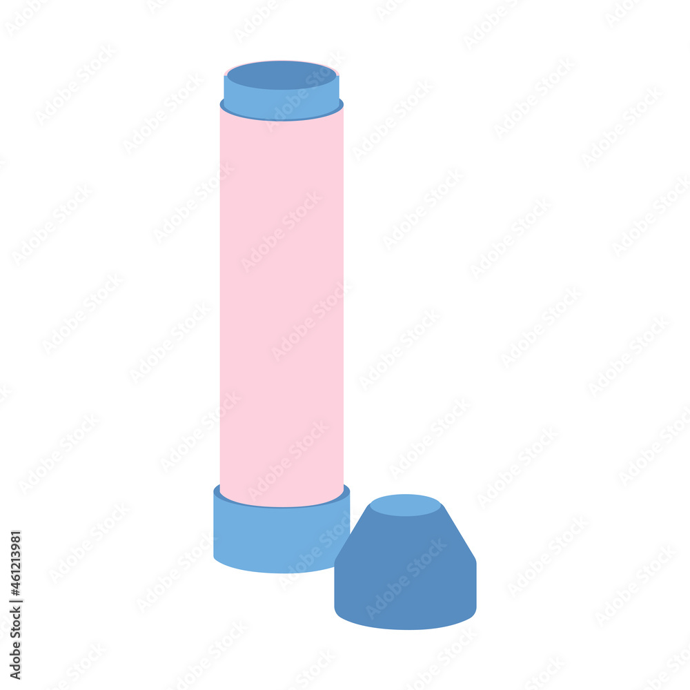 flat design icon vector illustration of a glue stick on a white background flat design icon vector illustration of a glue stick on a white background