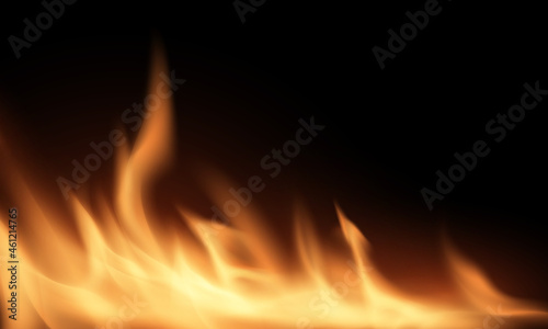 fire Burning red hot sparks realistic abstract background