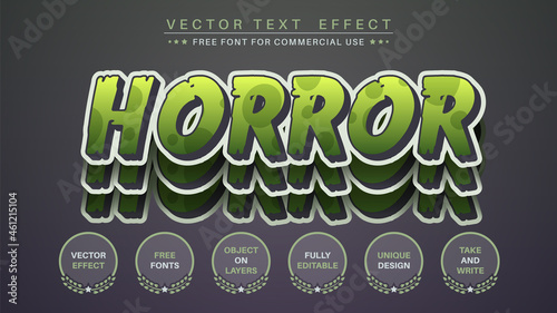 Horror Sticker - Editable Text Effect, Font Style