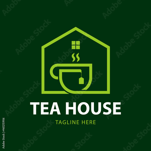 Teahouse logo template design