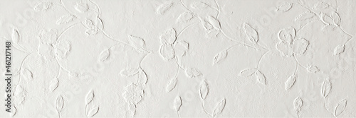 White wall background, white wall texture with emboss pattern
