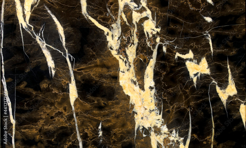 Black and gold marble texture design for cover book or brochure, poster, wallpaper background or realistic business and design artwork.