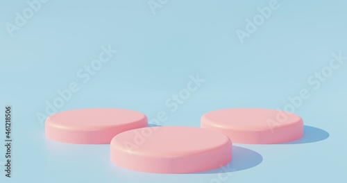 The podium is realistic. 3d rendering.