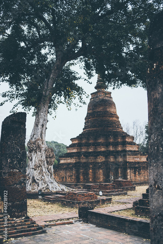 old buddha temple in Sukhot...