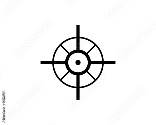 Wallpaper Mural Aim icon flat. Illustration isolated on white background. Vector black sign symbol. Torontodigital.ca