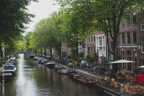 canal and canal houses in Amsterdam © Alena Petrachkova
