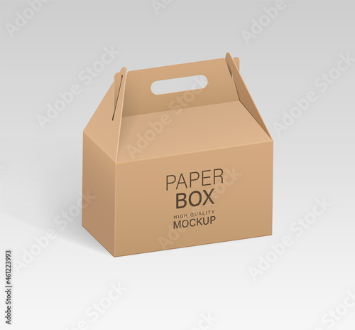 Paper food box packaging mockups