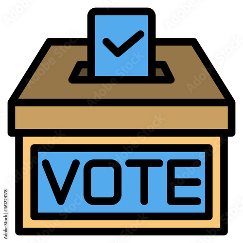 votingbox line icon