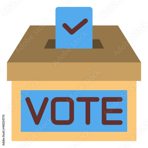 votingbox flat icon