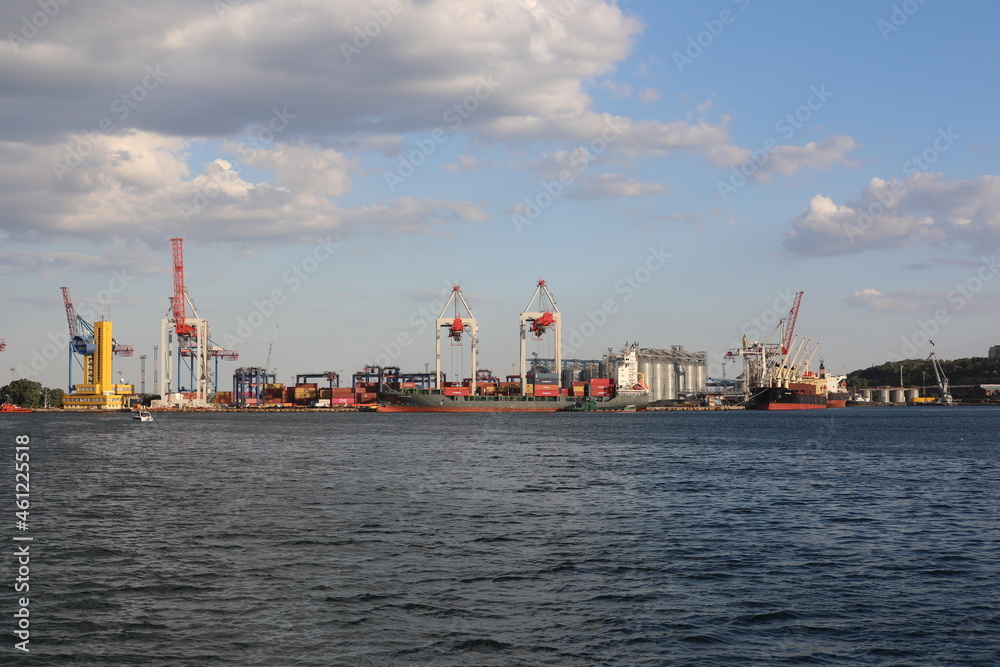 cargo ship in port