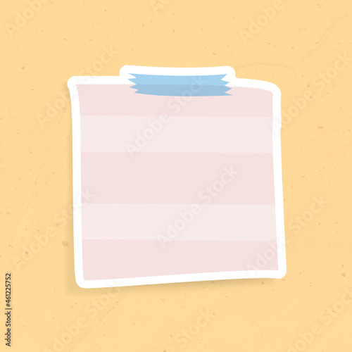 Pink reminder note sticker vector