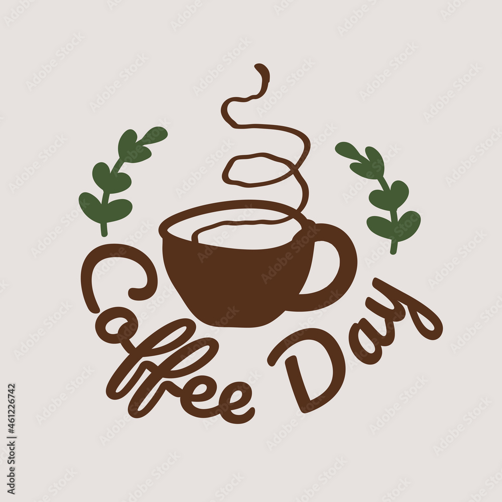 Obraz premium Coffee day logo design vector