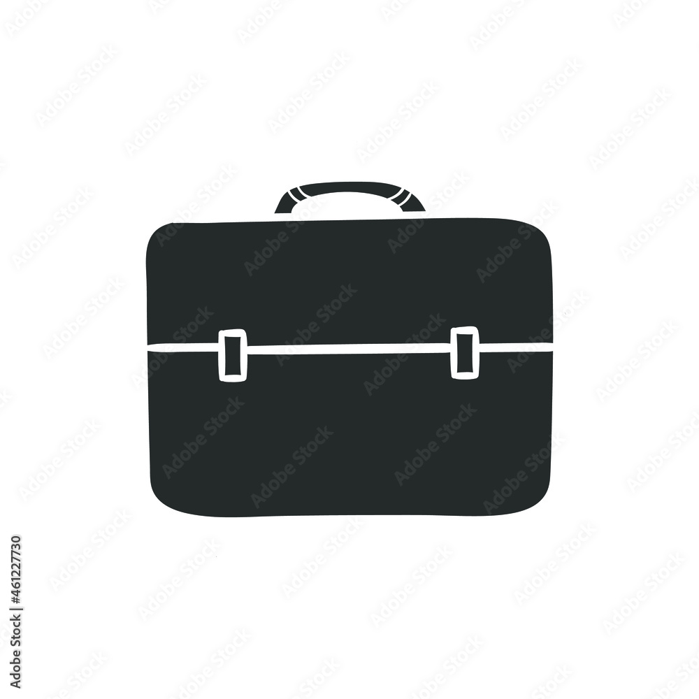 Office Briefcase Icon Silhouette Illustration. Bag Business Vector Graphic Pictogram Symbol Clip Art. Doodle Sketch Black Sign. Office Briefcase Icon Silhouette Illustration. Bag Business Vector Graphic Pictogram Symbol Clip Art. Doodle Sketch Black Sign.