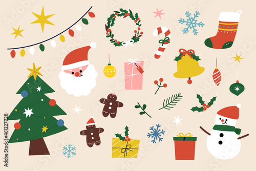 Festive Christmas design element vector