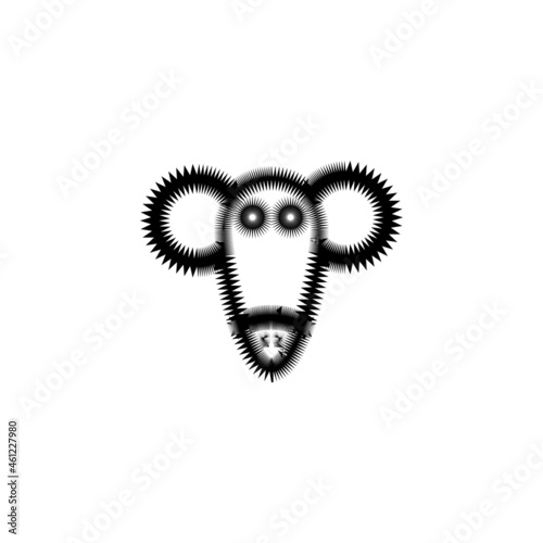 Rat line icon. Simple style shipping fumigation company poster background symbol. Logo design element. T-shirt printing. Vector for sticker.