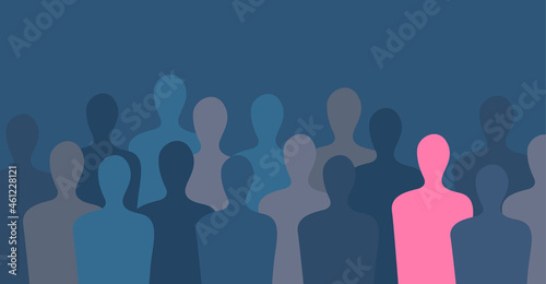 Pattern di persone senza volto che stanno in piedi