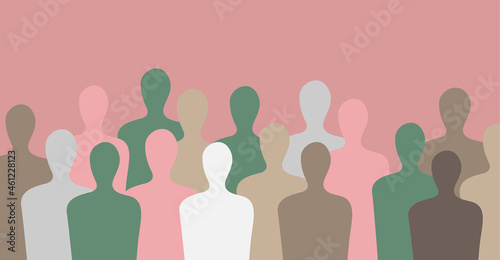 Pattern di persone senza volto che stanno in piedi