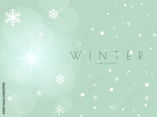 snowing and Snowflake background for winter season and Christmas Festival concept. Hand drawn isolated illustrations.