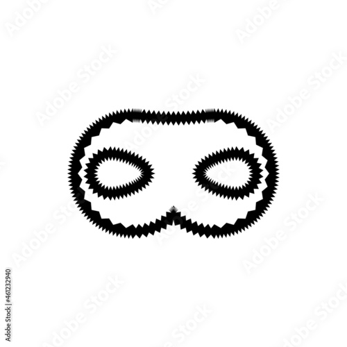 Prom mask line icon. Simple style carnival event poster background symbol. Logo design element. T-shirt printing. Vector for sticker.