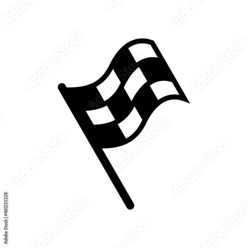 checkered flag or finish flag icon vector