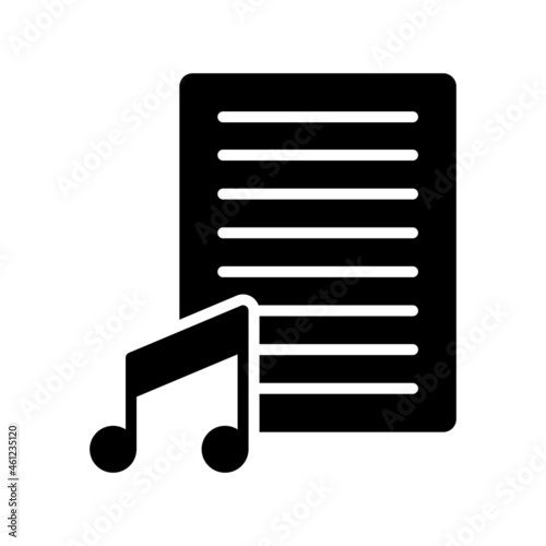 Song Writer Glyph Vector Icon Design