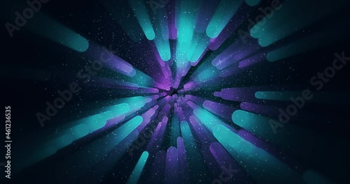 Abstract background with tunnel concept shapes turning photo