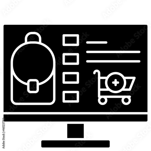 online shop solid icon