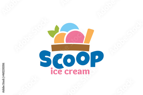 ice cream logo vector graphic for any business especially for icream shop, store, cafe, etc.
