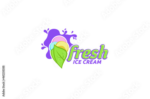 ice cream logo vector graphic for any business especially for icream shop, store, cafe, etc.