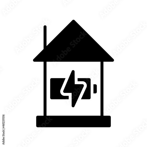 Battery Glyph Vector Icon Design